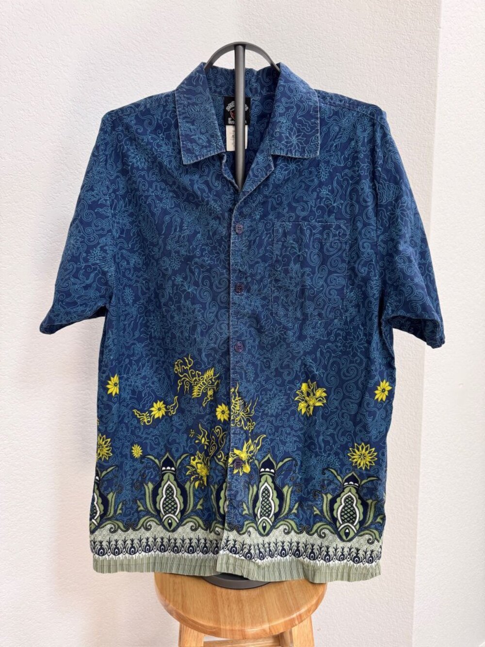 After Hours WD Sportswear Dragon Print Camp Shirt Made USA Men’s Large